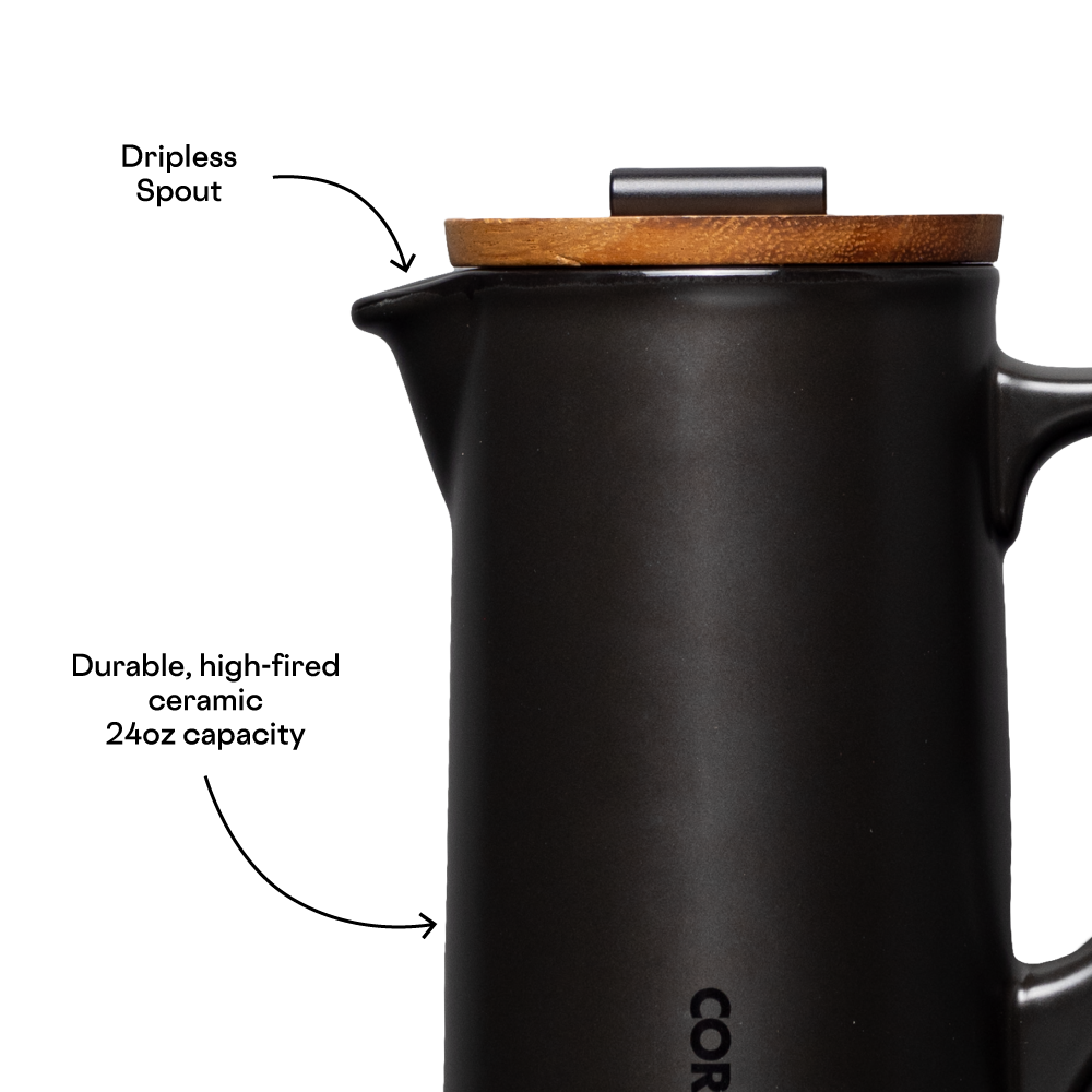Ceramic French Press - Easy Clean Ready Fit